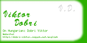 viktor dobri business card